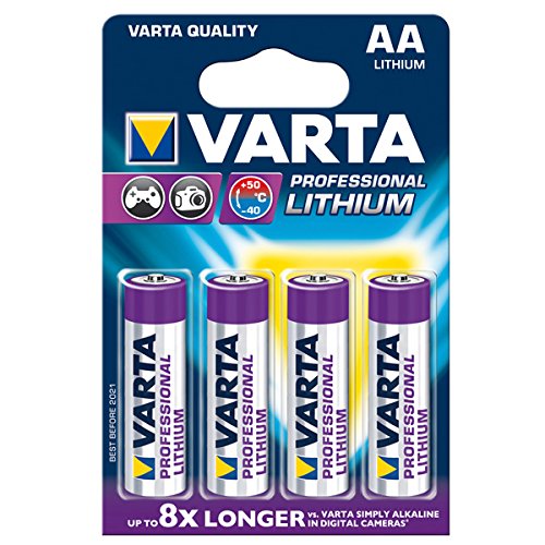 VARTA Set of 5 Foil Blisters of 4 Inch Professional Mignon LR6 (AA) Lithium