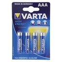 Alkaline Battery Varta LR03 1","5 V AAA High Energy (4 Pcs) Blue