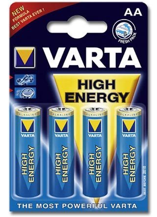 Alkaline Battery Varta LR6 AA 1,5 V 2930 MAh High Energy (4 Pcs) Blue