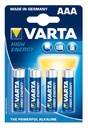 Alkaline Battery Varta LR03 1","5 V AAA High Energy (4 Pcs) Blue 8712581550363
