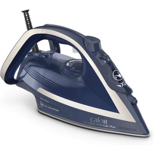 [CAFV6830C0] Calor Ultragliss Anti-Calc Plus FV6830C0 - Stoomstrijkijzer - Zoolplaat: Durilium Airglide - 2800 W - Blauw/zilver